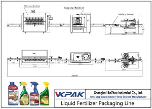 Línea de llenado automático de fertilizantes líquidos