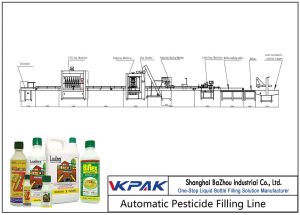 Línea automática de llenado de pesticidas